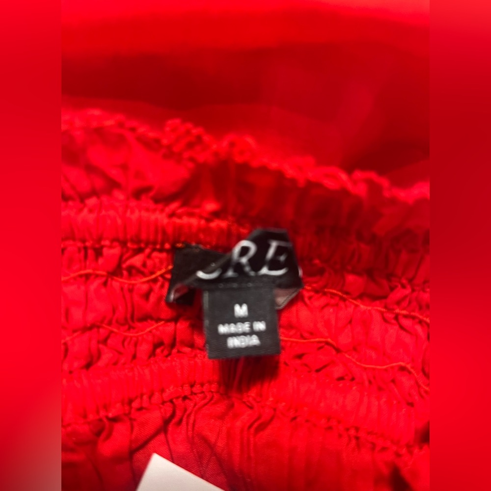 J. Crew Red Strapless Midi Dress - Picture 8 of 8